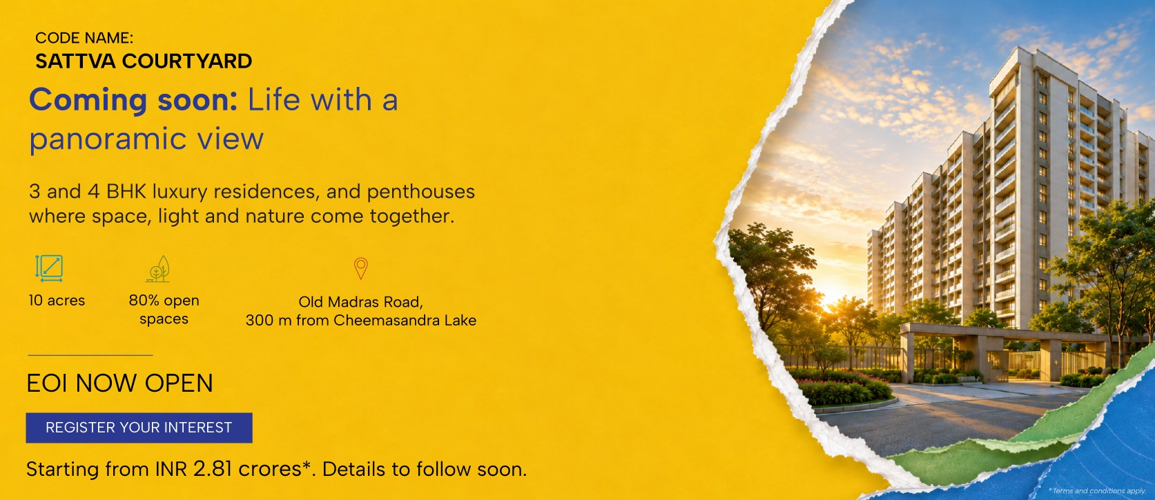 EOI Now Open | Codename Sattva Courtyard